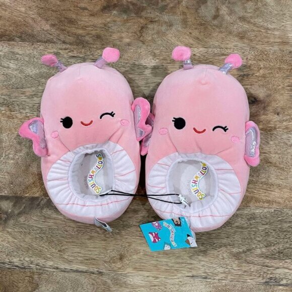 NEW 2-3 Little Girls Plush Maribel the Butterfly Squishmallows Slippers - Picture 1 of 3